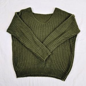 SheIn Olive Knit Sweater